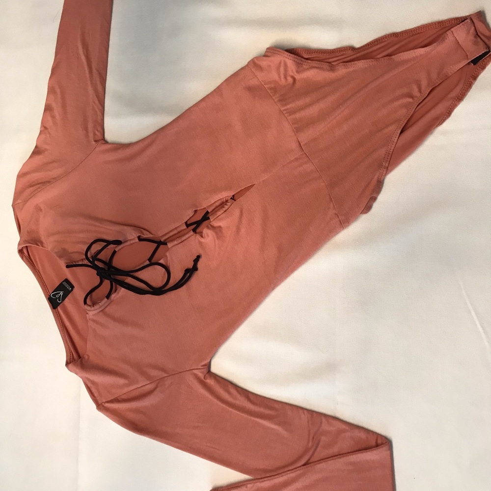 Windsor pink bodysuit with long sleeves